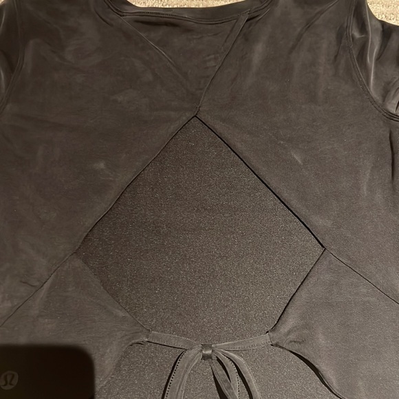 Soft Velvet like material from lululemon. Black shirt with cute back. - Picture 4 of 4